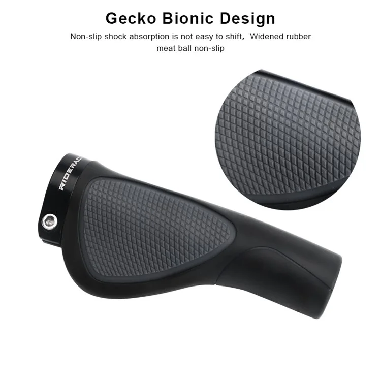 Riderace RR9200 Anti-Slip MTB Bike Grips Ergonomic Rubber Bicycle Cubierta de Manillar