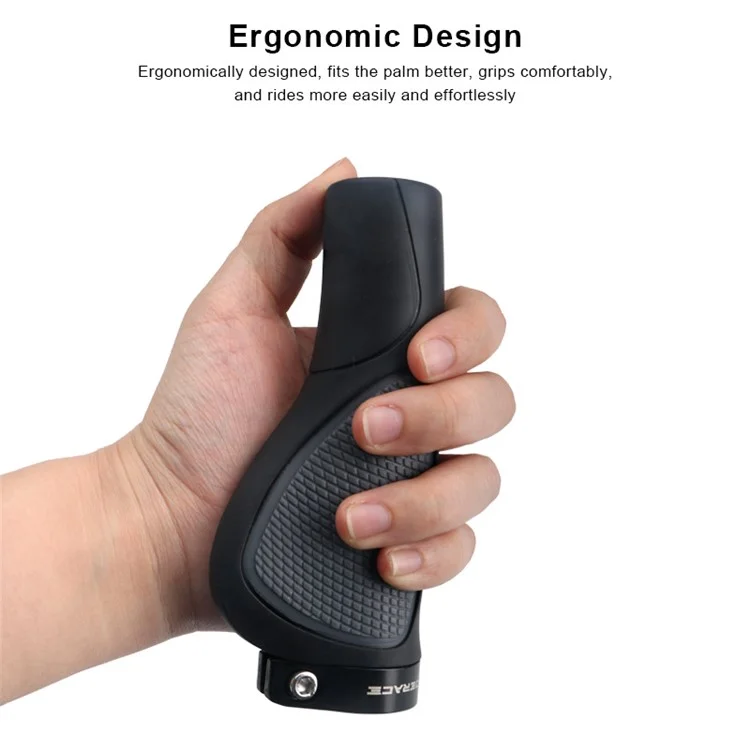 Riderace RR9200 Anti-Slip MTB Bike Grips Ergonomic Rubber Bicycle Cubierta de Manillar