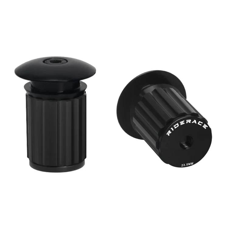 RIDERACE RR9351 2Pcs 18-20mm Handlebar End Plugs Road Bike Handle Bar End Cap Expansion Plugs - Black