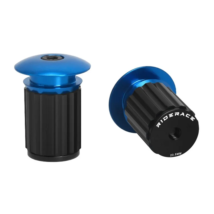 RIDERACE RR9351 2Pcs 18-20mm Handlebar End Plugs Road Bike Handle Bar End Cap Expansion Plugs - Blue