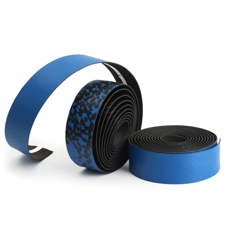 RIDERACE RR9256 2Pcs Road Bike Bar Tape PU Leather + EVA Shock Absorption Bicycle Handlebar Tape - Red