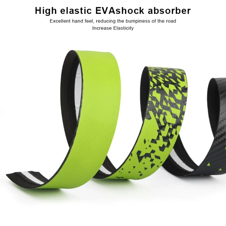 RIDERACE RR9256 2Pcs Road Bike Bar Tape PU Leather + EVA Shock Absorption Bicycle Handlebar Tape - Red