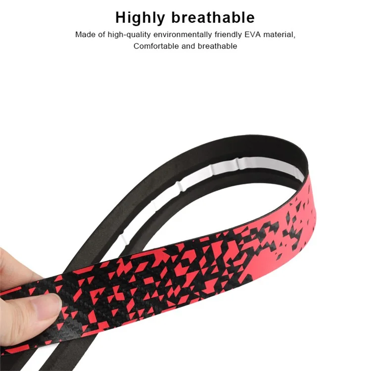 RIDERACE RR9256 2Pcs Road Bike Bar Tape PU Leather + EVA Shock Absorption Bicycle Handlebar Tape - Red