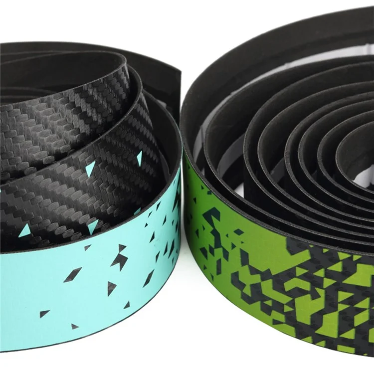 RIDERACE RR9256 2Pcs Road Bike Bar Tape PU Leather + EVA Shock Absorption Bicycle Handlebar Tape - Red