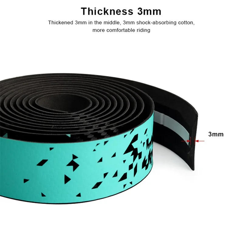 RIDERACE RR9256 2Pcs Road Bike Bar Tape PU Leather + EVA Shock Absorption Bicycle Handlebar Tape - Dark Red