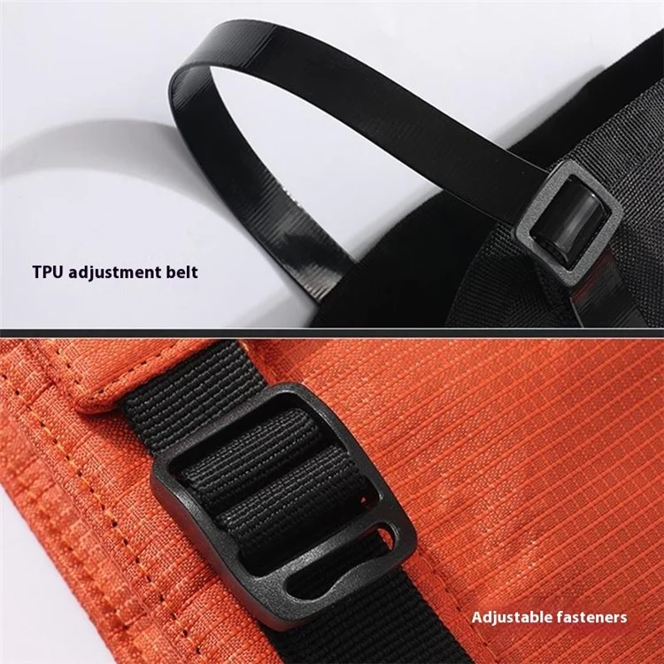GOLOVEJOY HX39 1 Pair Plush Lining Waterproof Leg Gaiters Outdoor Hiking Climbing Skiing Leg Cover - Orange M