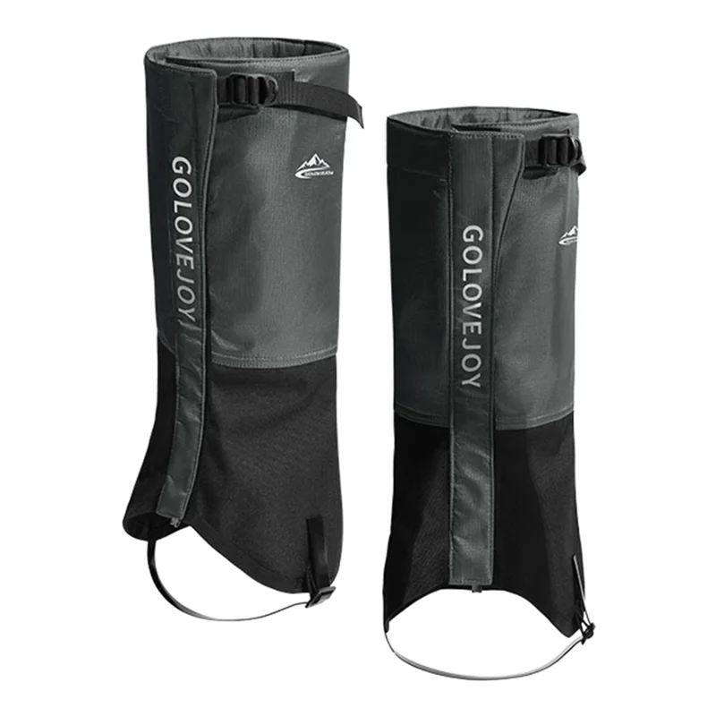 GOLOVEJOY HX39 Winter Outdoor Snow Boot Gaiters Breathable Waterproof Ankle Leg Guard for Hiking Hunting Skiing - Dark Grey-XL