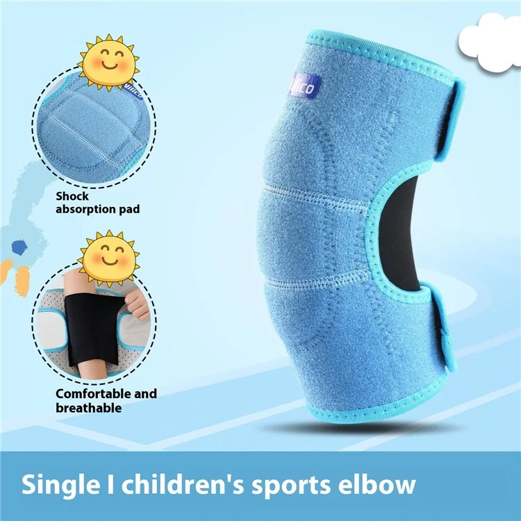 VILICO AB072 1PCS Children Youth Protective Elbow Pad Breathable Crashproof Sleeve One Size for Skating Bike Scooter Riding Biking - Blue