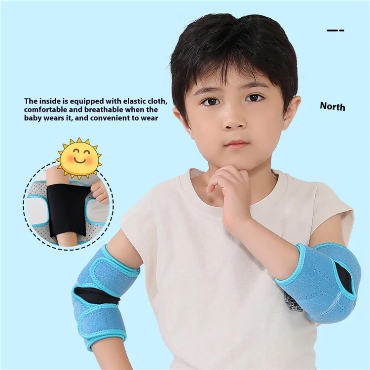 VILICO AB072 1PCS Children Youth Protective Elbow Pad Breathable Crashproof Sleeve One Size for Skating Bike Scooter Riding Biking - Blue