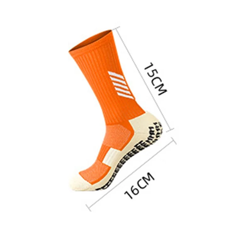 LINGTU CJM614 Calzini da calcio professionali antiscivolo per l'autunno e l'inverno, per bambini, taglia S - Neri