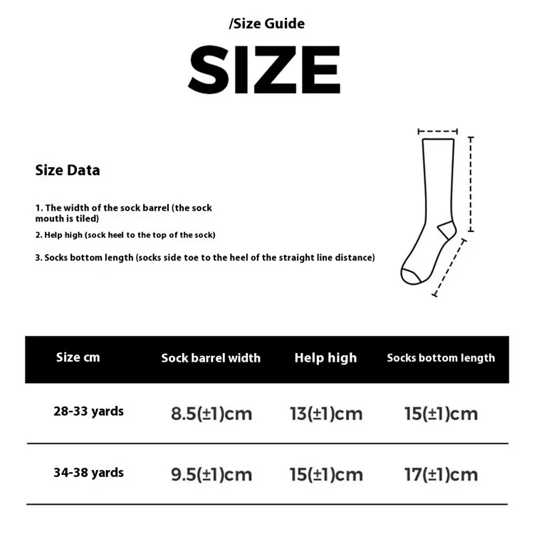 GOLOVEJOY DRWZ08 Middle Tube Ski Socks for Children Autumn Winter Compression Sports Socks - White / Size 34-38