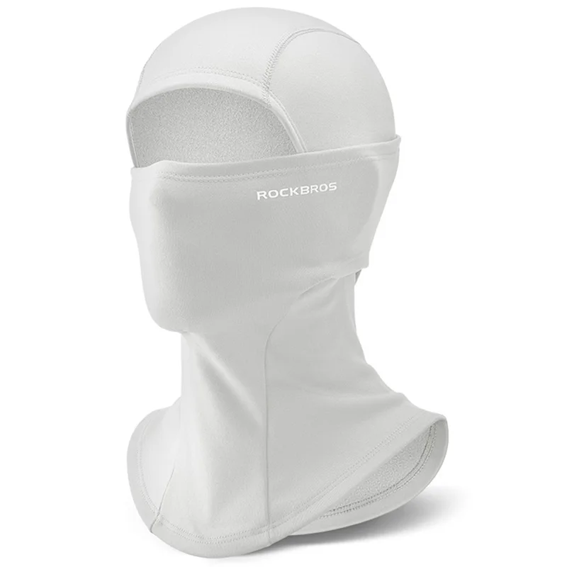 ROCKBROS Outdoor Cycling Windproof Face Mask Winter Thermal Balaclava Helmet Liner Cap - White