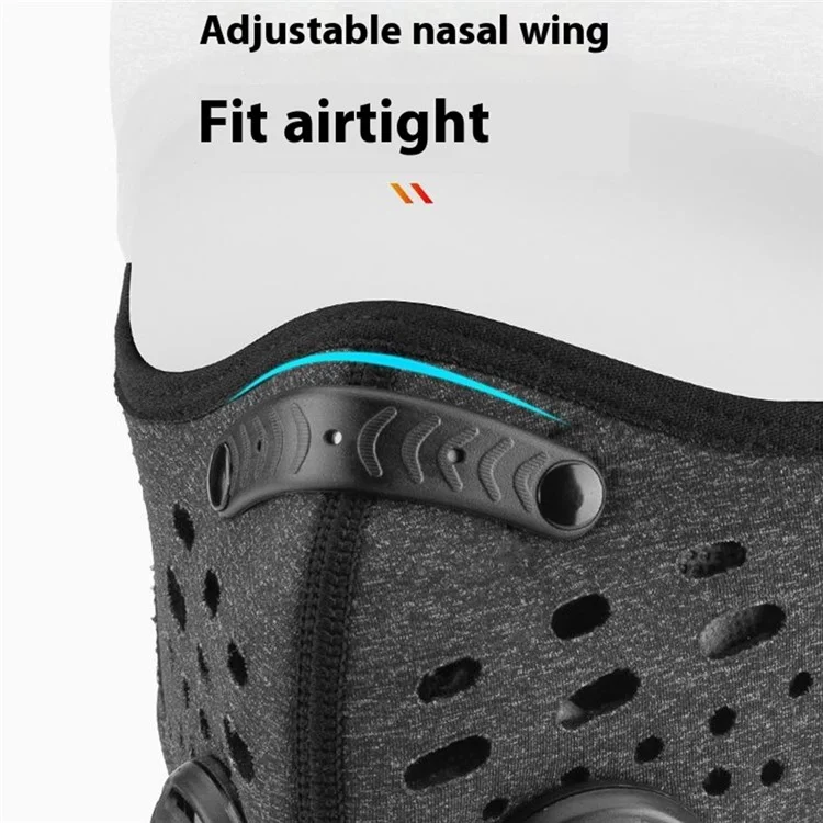 ROCKBROS LF7127 Winter Motorcycle Cycling Headgear Mask with Filter Windproof Warm Face Neck Cover - Black