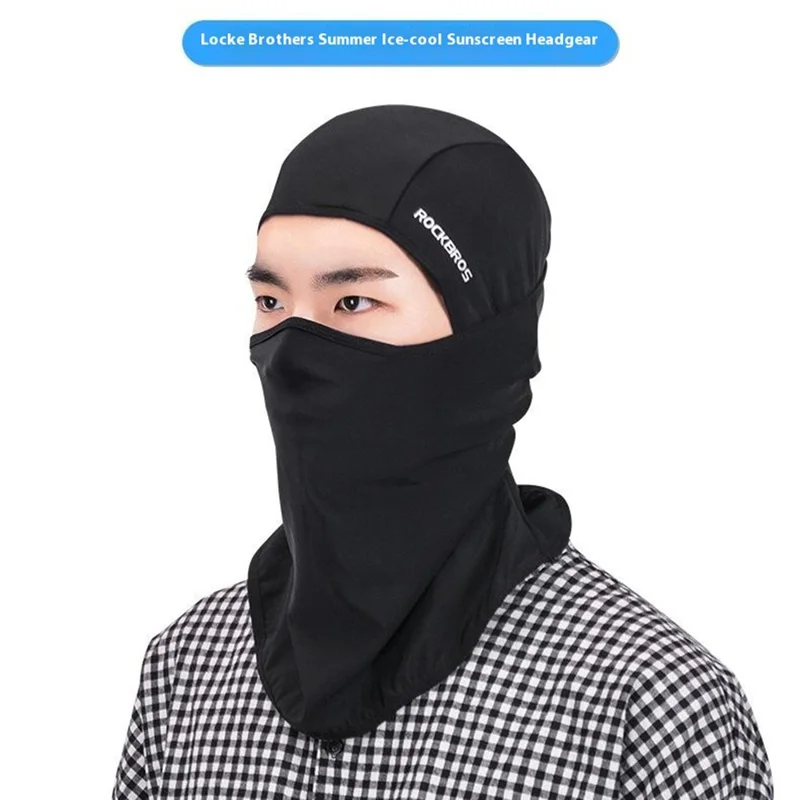 ROCKBROS LF7162 Summer Anti-UV Ice Silk Balaclava Full Face Mask Neck Gaiter for Outdoor Cycling Fishing - Dark Grey