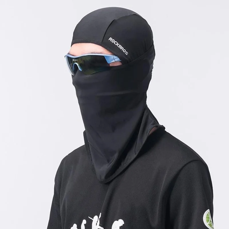 ROCKBROS LF7162 Summer Anti-UV Ice Silk Balaclava Full Face Mask Neck Gaiter for Outdoor Cycling Fishing - Dark Grey