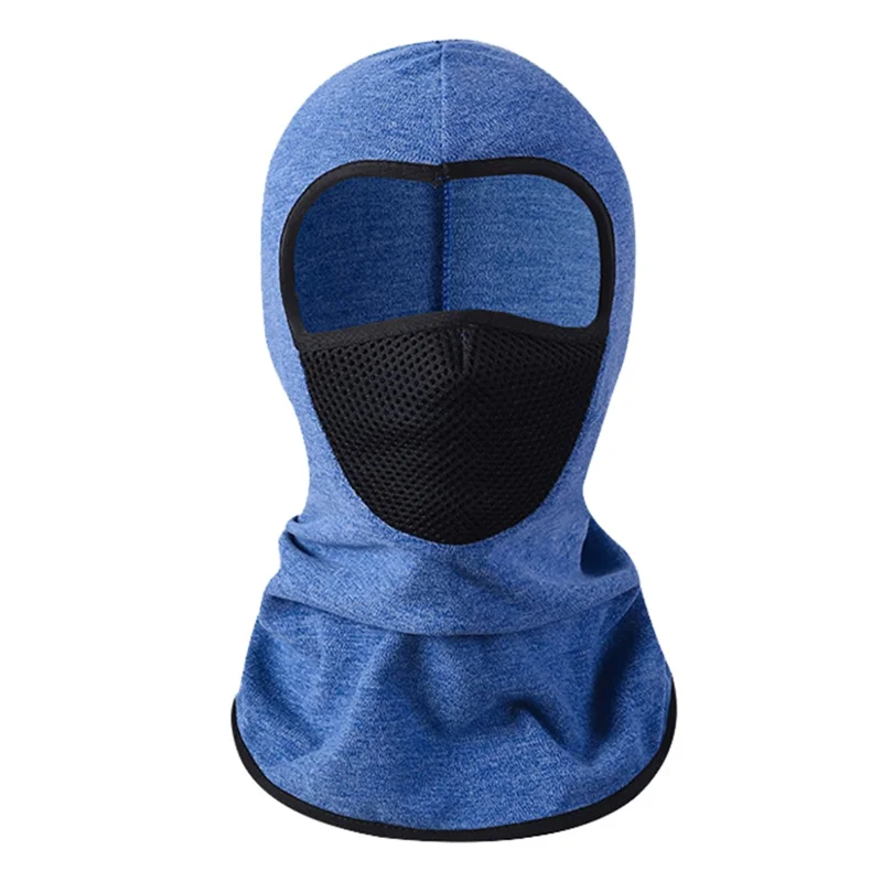 25x40cm Winter Cycling Balaclava Windproof Full Face Mask Outdoor Sports Thermal Neck Gaiter - Baby Blue