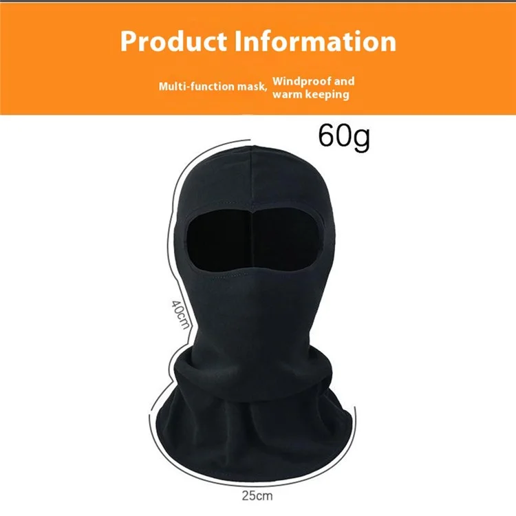 Winter Warm Balaclava Mask Bike Cycling Hood Face Neck Cover Windproof Headwear - Light Grey