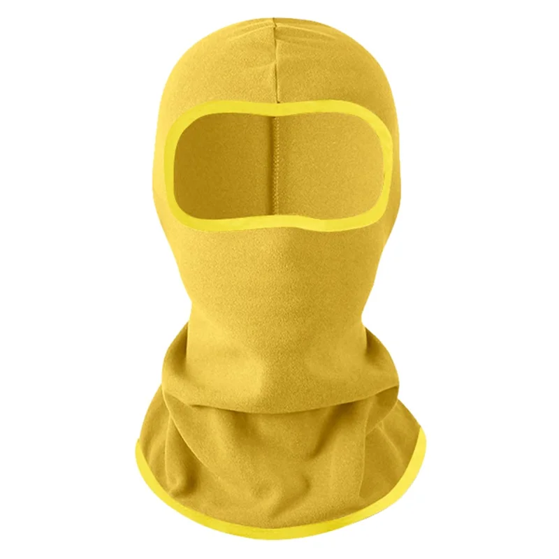 Winterswarme Balaclava-Maske, Fahrrad-Gesichtshaube, Hals-Abdeckung, windabweisend - Gelb