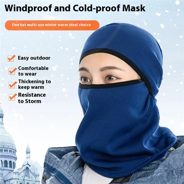 Cagoule d'hiver chaude, masque pour le vélo et la moto, protection pour le cou et le visage, anti-vent - Gris
