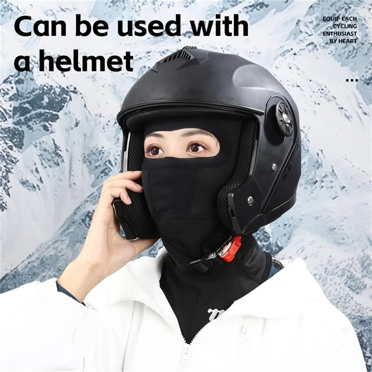 WEST BIKING YP0201441 Cobertura facial e de pescoço de inverno para ciclismo, com orifício para óculos - Preto