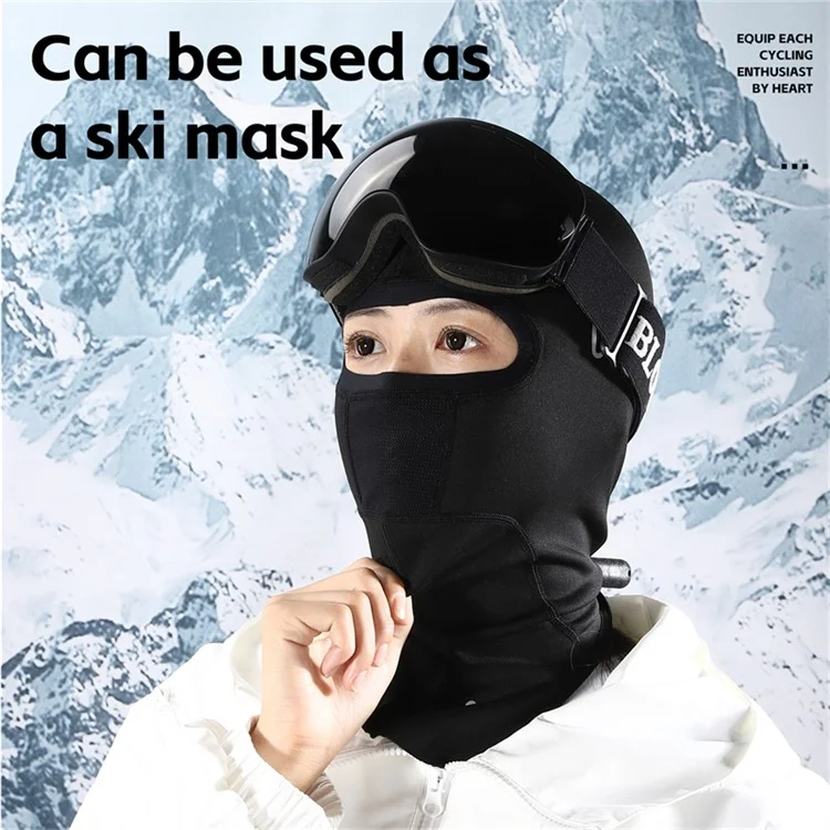 WEST BIKING YP0201441 Cobertura facial e de pescoço de inverno para ciclismo, com orifício para óculos - Preto