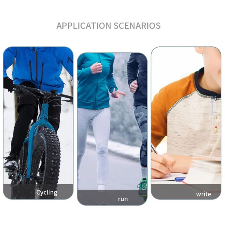 1 Pair Autumn Winter Fingerless Gloves Cycling Running Joint Protection Warm Gloves - Lemon Yellow / with Pocket