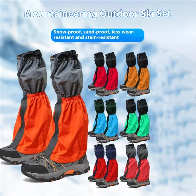 Outdoor Waterproof Leg Gaiters Snow and Sand Protection Adjustable Leg Cover for Hiking Skiing - DSXT-019
