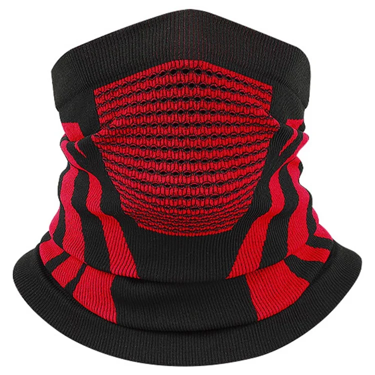 Breathing Hole Cycling Mask Ski Sports Neck Cover Motorcycle Windproof Warm Neckband - Red