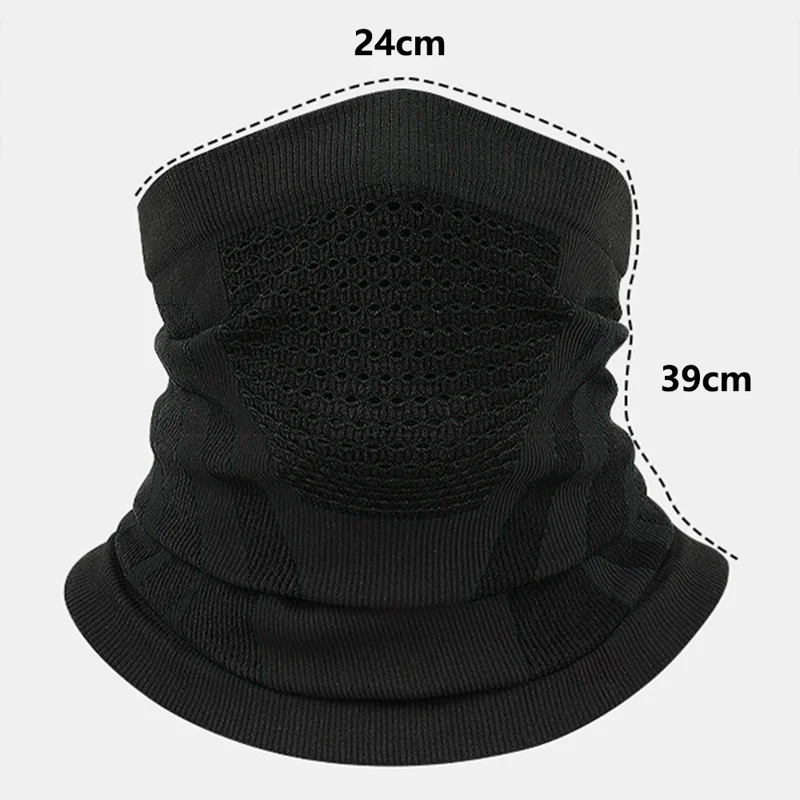 Autumn Winter Breathable Neck Gaiter for Outdoor Cycling Skiing Windproof Half Face Mask - Army Green