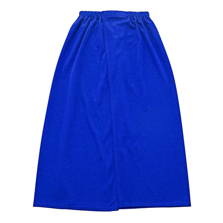 Falda larga de playa con protección UV para exteriores en verano, cintura elástica y abertura, longitud 85 cm - Zafiro