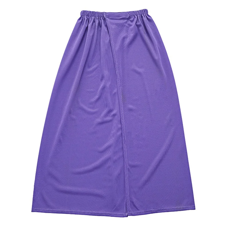 Outdoor-Sommer-UV-Schutz-Rock Radfahren Elastischer Bund Strand Split Langer Rock, 85 cm Länge - Lila