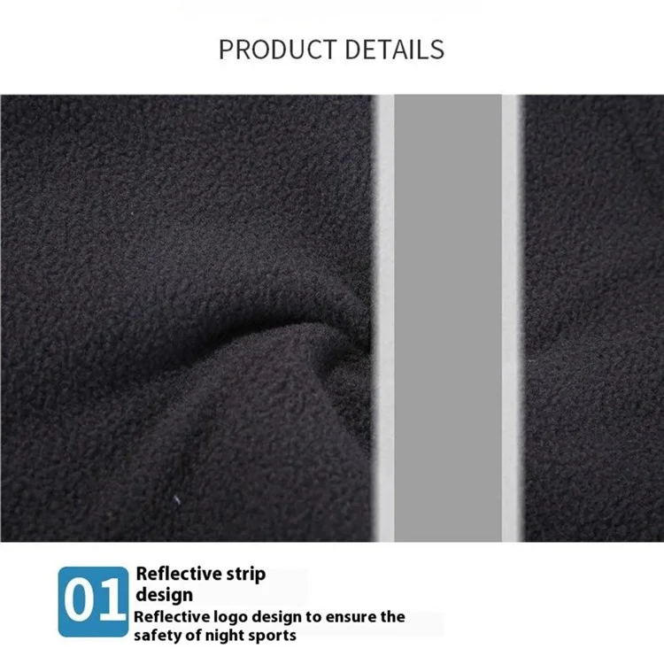 Single Layer Winter Cycling Polar Fleece Neck Gaiter Mask Reflective Motorcycle Warm Neck Cover - Red