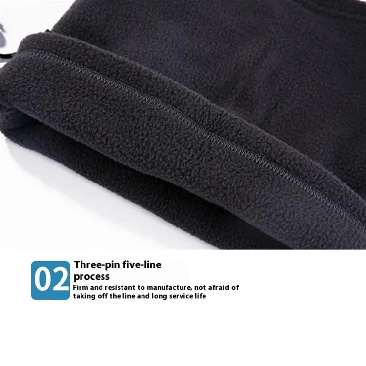 Single Layer Winter Cycling Polar Fleece Neck Gaiter Mask Reflective Motorcycle Warm Neck Cover - Red