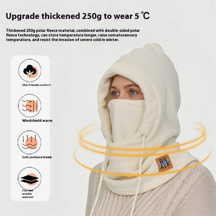 M-2458 Multipurpose Polar Fleece Thermal Balaclava Snood Face Mask Windproof Neck Warmer Hood - Black+Blue