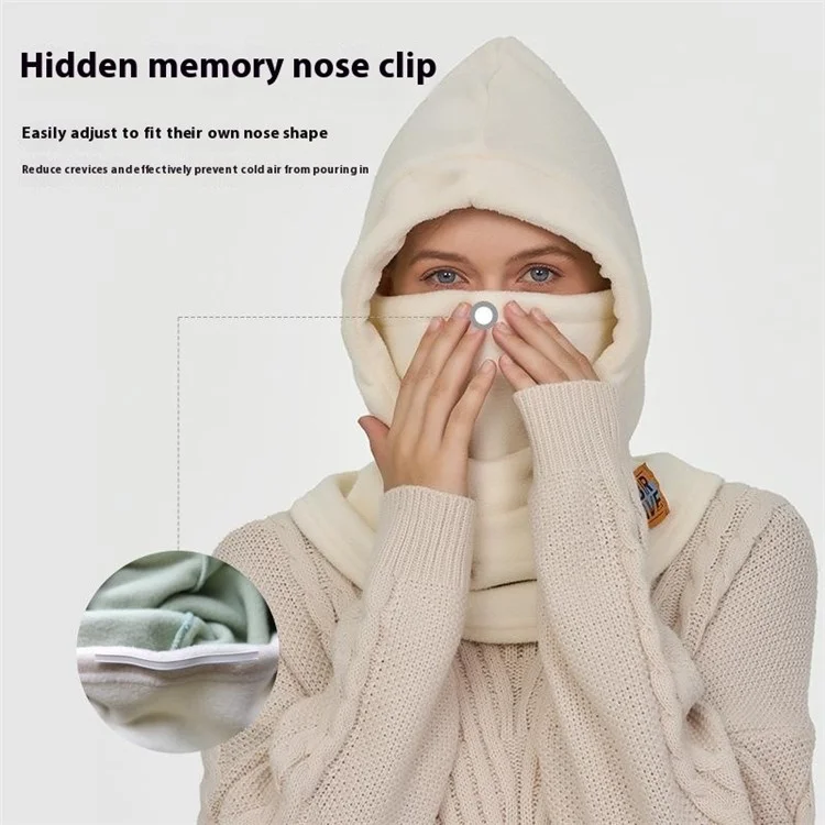 M-2458 Multipurpose Polar Fleece Thermal Balaclava Snood Face Mask Windproof Neck Warmer Hood - Black+Blue