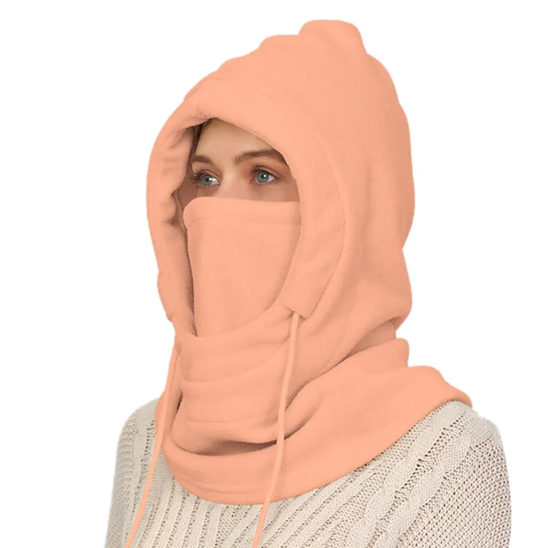 M-2458 Multipurpose Polar Fleece Thermal Balaclava Snood Face Mask Windproof Neck Warmer Hood - Pink