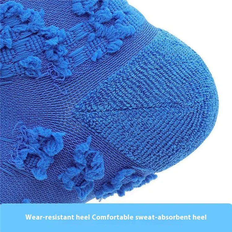PORFIN JCB3010 1 Pair Sports Socks Unisex Breathable Basketball Running Cycling Mid Calf Socks - Blue / M