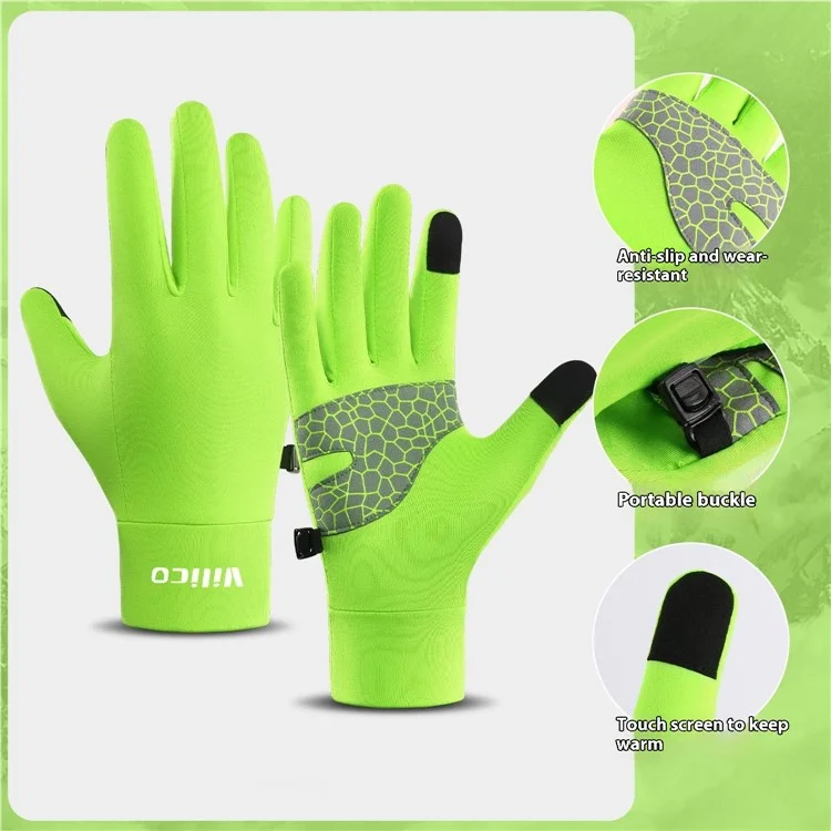 Vilico Thin Touchscreen Cycling Gloves S / M Warm Knit Sports Gloves for Outdoor Running Winter Use
