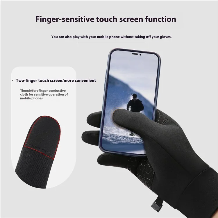 Vilico Thin Touchscreen Cycling Gloves S / M Warm Knit Sports Gloves for Outdoor Running Winter Use