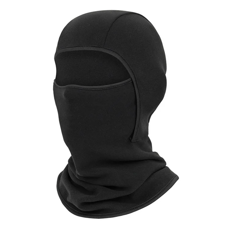 Máscara de esqui para rosto inteiro, cobertura de inverno, gola quente balaclava para ciclismo, tamanho infantil: 37x24cm - Preto