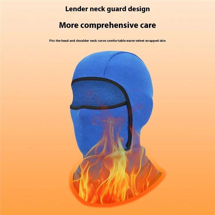 Máscara de esqui para rosto inteiro, cobertura de inverno, gola quente balaclava para ciclismo, tamanho infantil: 37x24cm - Preto
