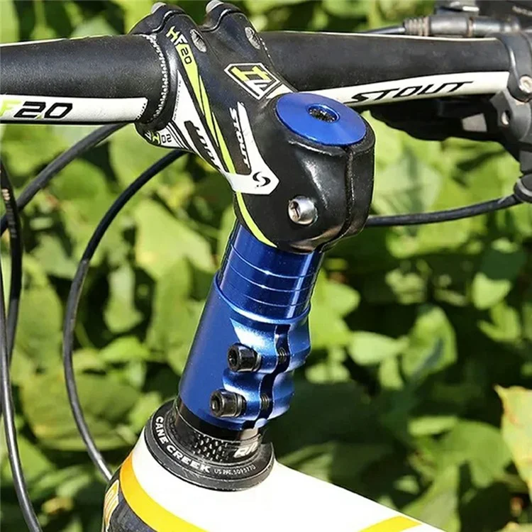 124mm Standard Version Mountain Bike Aluminum Alloy Front Fork Stem Extender Riser - Yellow