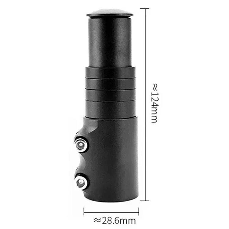 124mm Standard Version Mountain Bike Aluminum Alloy Front Fork Stem Extender Riser - Yellow