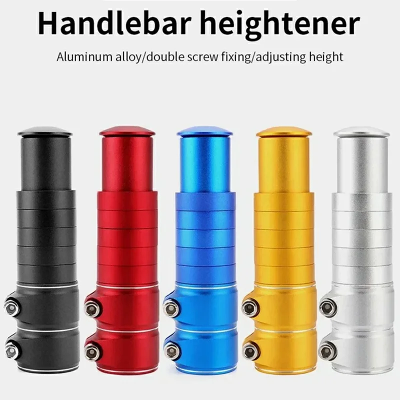 138mm Heightening Version MTB Bike Fork Stem Extender Aluminum Alloy Handlebar Height Increase Riser - Silver