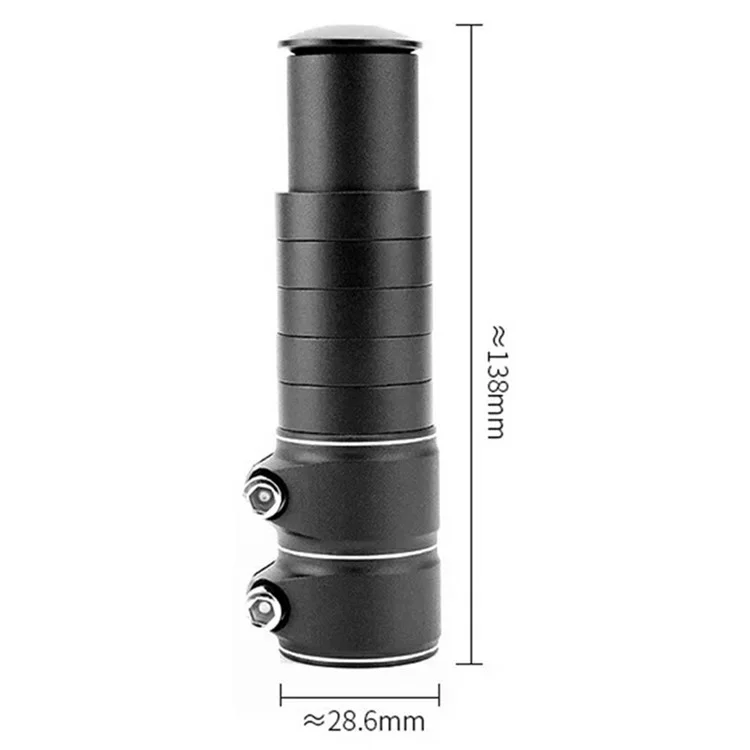 138mm Heightening Version MTB Bike Fork Stem Extender Aluminum Alloy Handlebar Height Increase Riser - Silver