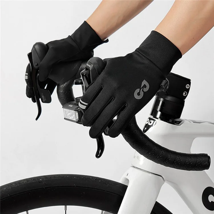 GOLOVEJOY DB74 Winter Outdoor Sports Fleece Lined Gloves Non Slip Touch Screen Mittens Size M - Black