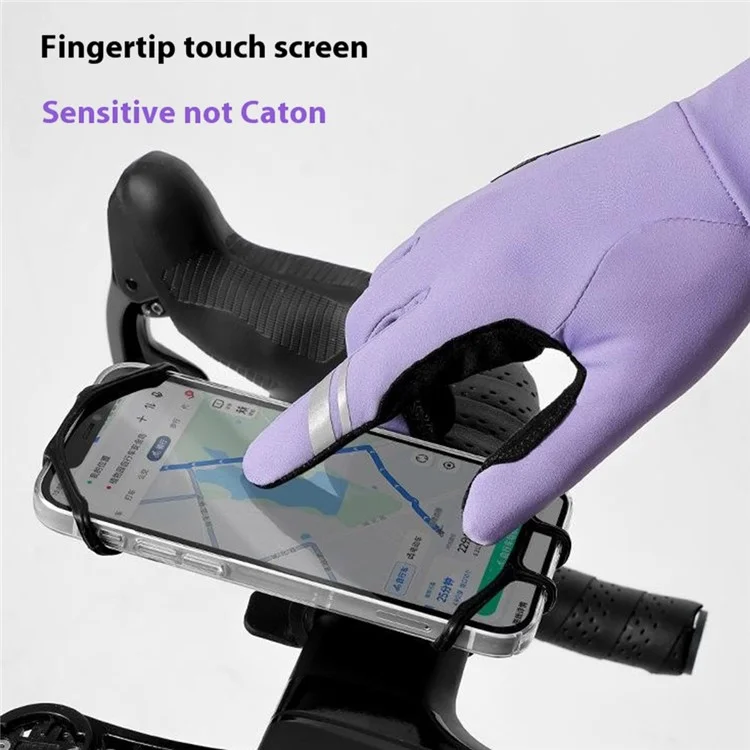 GOLOVEJOY DB74 Winter Outdoor Sports Fleece Lined Gloves Non Slip Touch Screen Mittens Size M - Black
