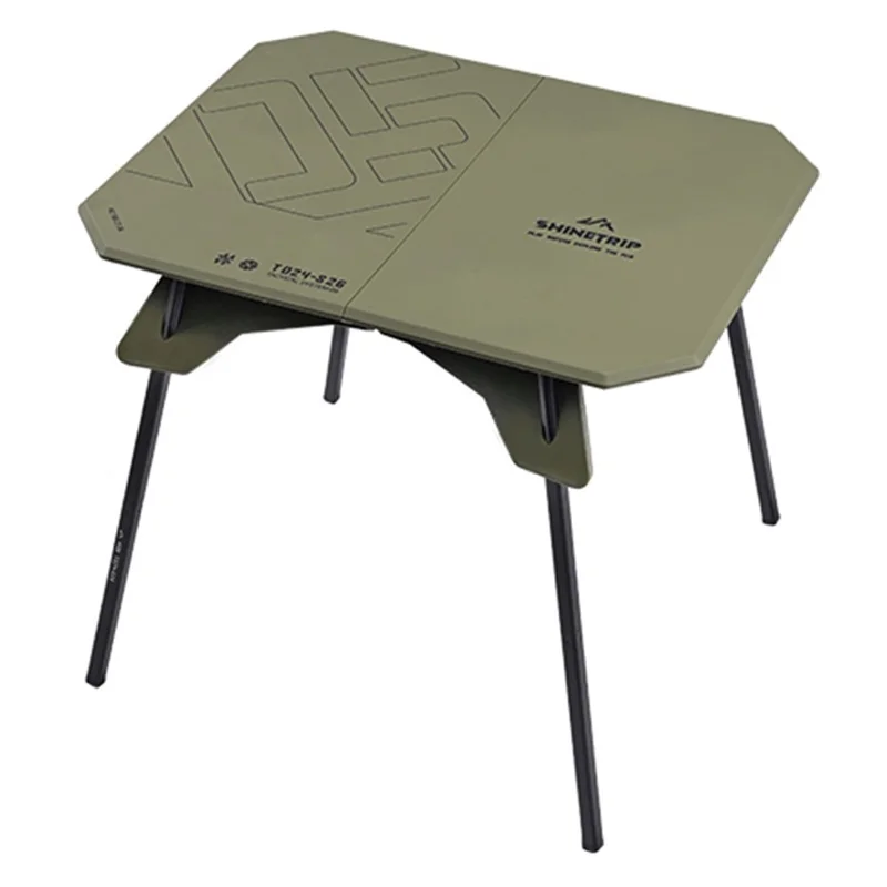 SHINETRIP A512 Outdoor Camping Folding Table Multipurpose Two Heights Portable Desk - Green