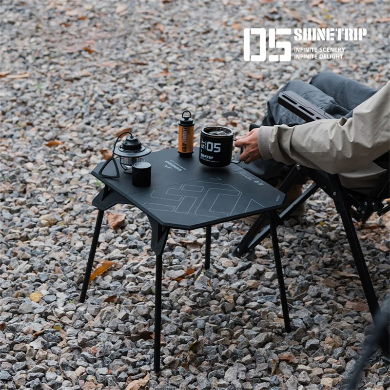 SHINETRIP A512 Outdoor Camping Folding Table Multipurpose Two Heights Portable Desk - Green