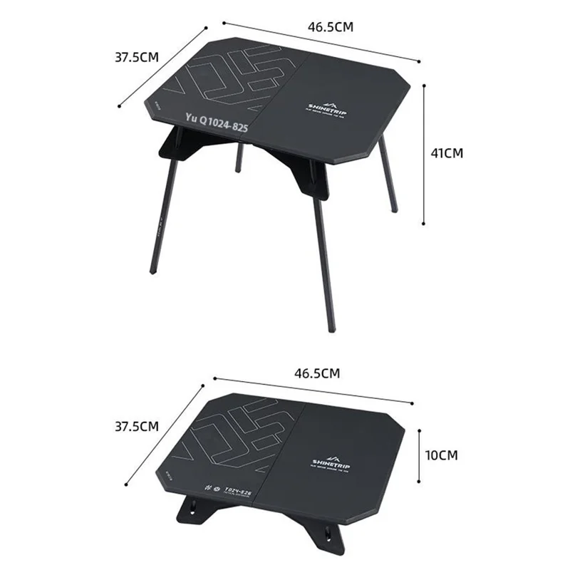 SHINETRIP A512 Outdoor Camping Folding Table Multipurpose Two Heights Portable Desk - Green